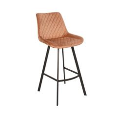 Luka Navy Velvet Bar Stool  Stylish Loft Design