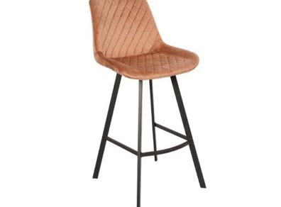 Luka Navy Velvet Bar Stool  Stylish Loft Design