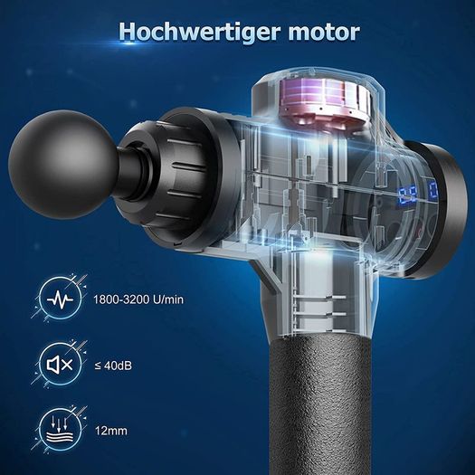 Massage Gun Deep Tissue,30 Speeds Powerful Percussion Muscle Massager,2500mah Electric Handheld Muscle Massage Gun,Portable Fascia Gun with 8 Massager Heads for Athletes Muscle Tension Pain Relief
