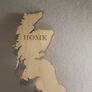 Unique Bespoke Great Britain County Shape Clock Wooden Map Country Uk Clock Image 2