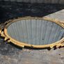Retro vintage petit metal framed wall mirror c1960 Image 2