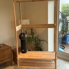 Open wardrobe KRONOREN IKEA wood shelf unit