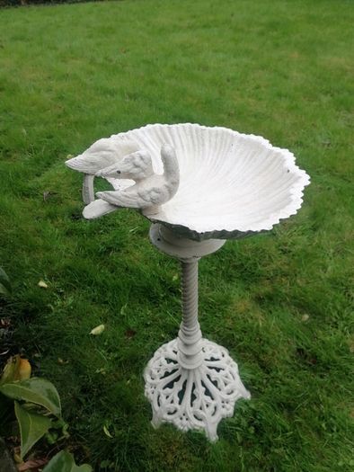 Cast Iron Bird Bath Victorian Style