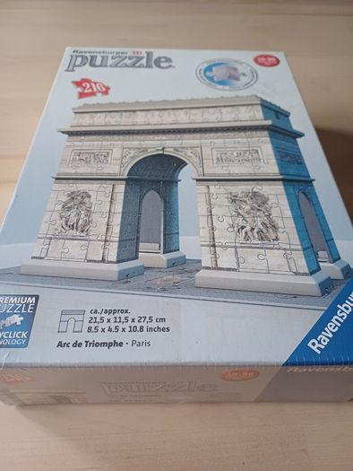 Ravensburger Arc de Triomphe Paris 3D Jigsaw Puzzle 216 Pieces NEW SEALED