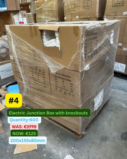 600 x Electrical Junction Boxes with Knockouts 200x155x80mm