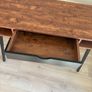 Wood and Metal desk in Walnut color Image 3