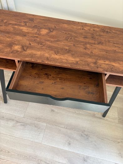 Wood and Metal desk in Walnut color