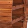 Wine Rack Barrel 12 Bottles Acacia Solid Wood Rustic 90 x 50 x 30 cm Standing Cellar Kitchen Living Room Bar Wine Barrel Bottle Rack Wine Stand Shelf Image 5