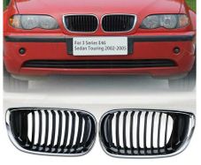 BMW E46 Kidney Grille Double Bar Chrome