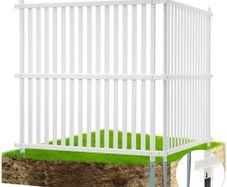 Vinyl Privacy Fence Panels, Air Conditioner Fence, Outdoor Privacy Screens for Trash Can, Pool Equipment Enclosure, Privacy Screen Kit Strip Panels 2 Panels