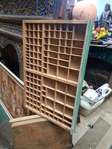 Vintage Wooden Printers Tray