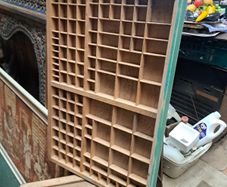 Vintage Wooden Printers Tray