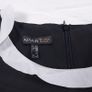 Apart Black White Ruffle Trim Colorblock Sleeveless A-Line Midi Dress 12UK/40EU Image 2
