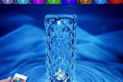 16 Color Changing Crystal Diamond Table Lamp,Touch Control Bedside Lamp with USB Port,16 Color Changing Creative Romantic Rose Acrylic LED Light for Bedroom Living Room (FREE POSTAGE)
