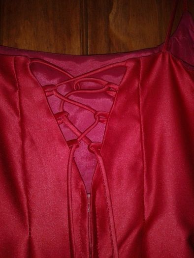 Red sleeveless evening dress Size 10