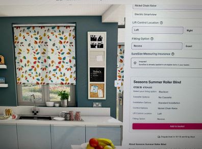 Seasons summer roller blind