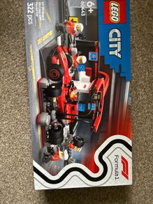 LEGO City F1 Pit Stop Scene 60443 Brand New