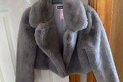 faux fur crop jacket