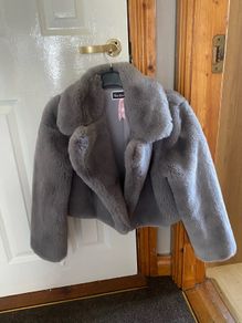 faux fur crop jacket