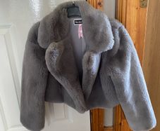 faux fur crop jacket