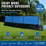 Wind Shield Privacy & Sun Protection Crossbars 600x140 cm Camping Beach Garden Image 6