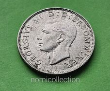 United Kingdom 1937 year Silver Florin.