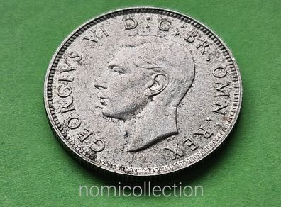 United Kingdom 1937 year Silver Florin.