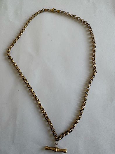 9k gold T bar chain / necklace