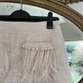 Zara Pink Gold Ostrich Feather Mini Skirt Size M Image 3