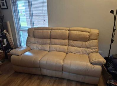 Italian Leather Sofa - Available Immediately