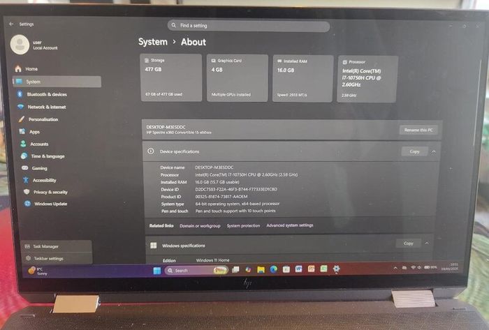 HP Spectre x360 Gold 15.6" 4K OLED Touchscreen Business Gaming Laptop Tablet 2 in 1 i7-10750H 16GB RAM 512GB NVMe NVIDIA GeForce 1650Ti 4GB Win 11 Pro