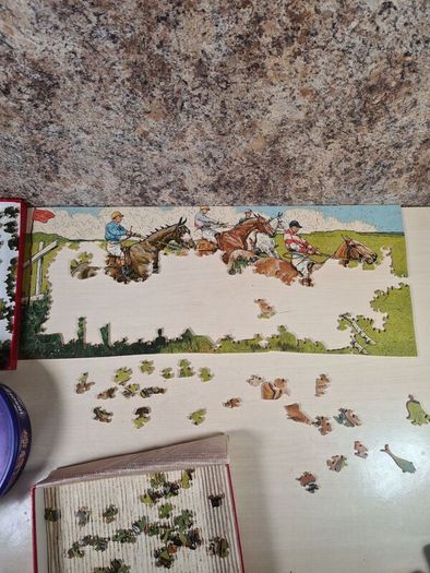 TUCKS ZAG ZAW JIGSAW PUZZLE -THE FAVOURITE LEADS - 520 pieces horse racing equestrian vintage antique