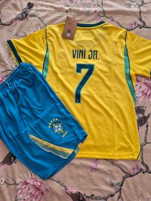 Brazil jersey and shorts kids age 10 to 11 year-old