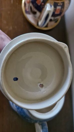 Vintage Arklow Pottery Blue Willow Teapot & Matching Stand Trivet Made in Ireland
