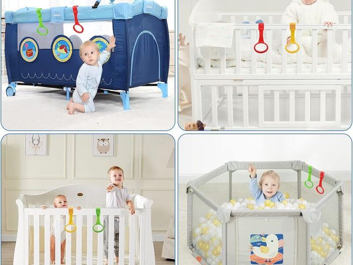 Baby Playpen Ring Baby Crib Pull up Rings Baby Bed Stand Up Rings Baby Walking Assistant Baby Walker Baby Crib