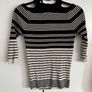 Stripe cold shoulder top Image 2