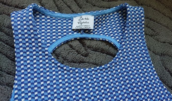 Zara Blue White Dress  Size 8-12