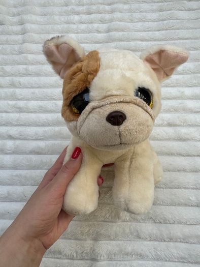 Ty Beanie approx. 8" Houghie the Bulldog Plush Used Please see photos