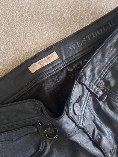 Burberry Wax Leather look Jeans 28 S rrp 450