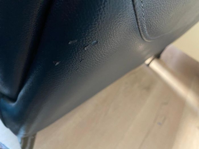 sofa 2 seater  navy leather couch