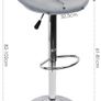 Heart Bar Stools Set of 2, Adjustable Breakfast Kitchen Faux Leather Bar Stools,Modern Dining Crescent Shaped Bar Seats MULTIPLE COLOURS AVAILABLE (FREE POSTAGE) Image 6
