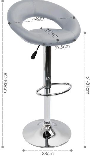 Heart Bar Stools Set of 2, Adjustable Breakfast Kitchen Faux Leather Bar Stools,Modern Dining Crescent Shaped Bar Seats MULTIPLE COLOURS AVAILABLE (FREE POSTAGE)