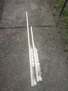 Curtain poles - only one, the shorter is left