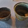 Two vintage brass flower pots Image 4