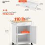 Kitchen Island Cart with Storage Mobile Rolling Storage Island on Swivel Wheels with Drawer Image 3