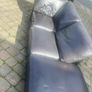 Dark Brown Leather Couch Image 2