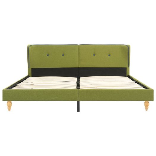 Bed Frame Green Fabric 150x200 cm