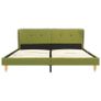 Bed Frame Green Fabric 150x200 cm Image 3