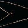 Victorian  heavy real 9 Carat Gold Albert or Necklace Chain with T-Bar length 20" - 24,3g Image 8