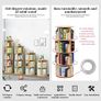 Rotating 360 Hexagonal Children's Bookcase - Tall Floor Standing Corner Book Shelf Storage Rack for Home Image 5